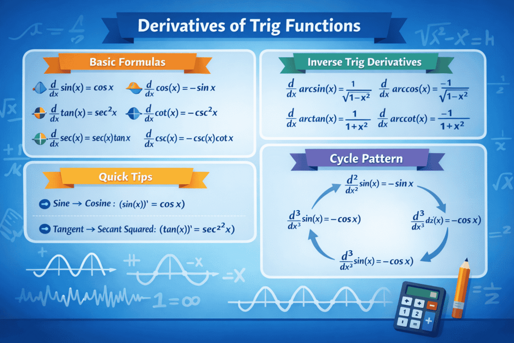 Derivatives of trig functions