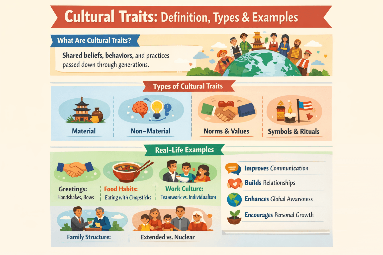 Infographic explaining Cultural Traits