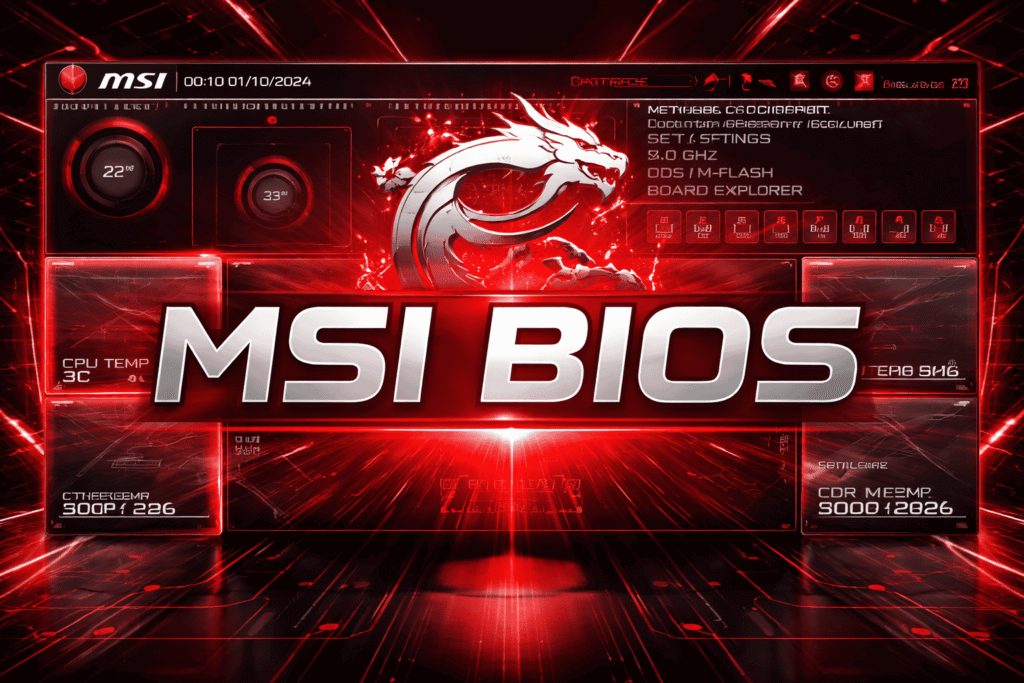 MSI bios update interface