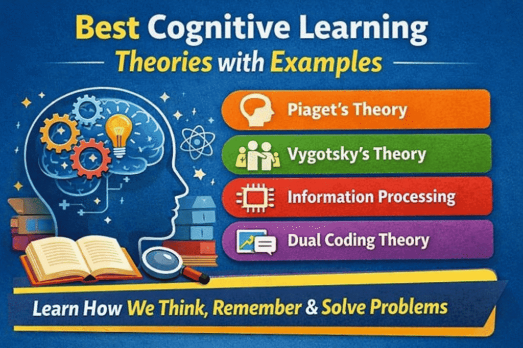 infographic showing cognitive learning theories with examples
