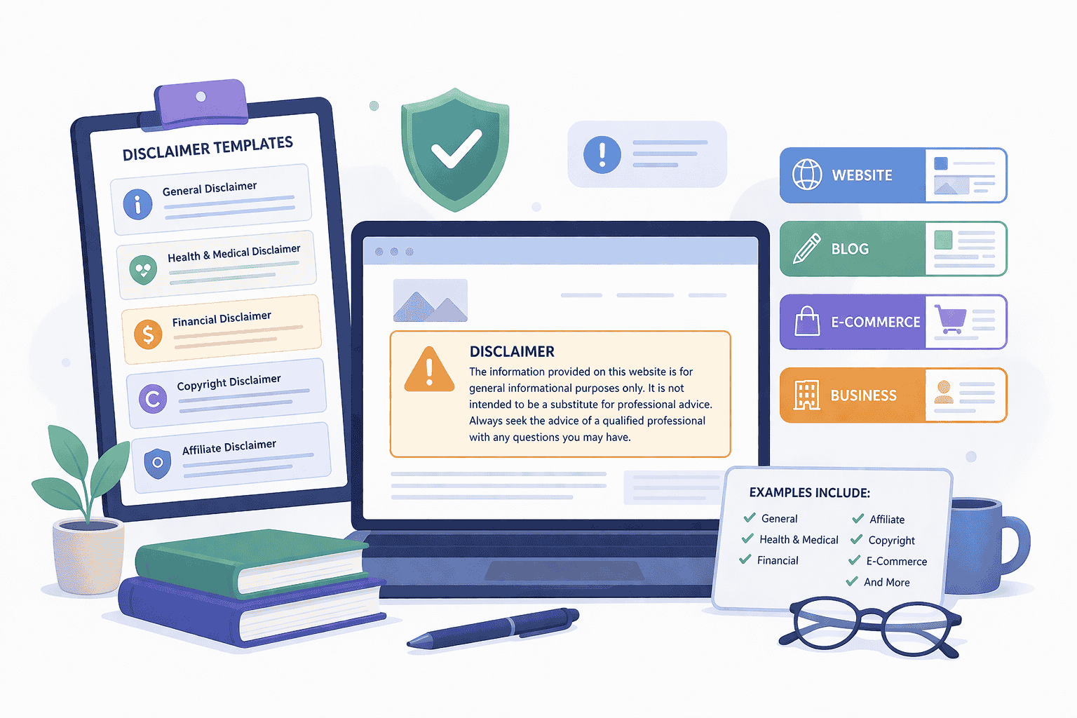 infographic showing Disclaimer Examples