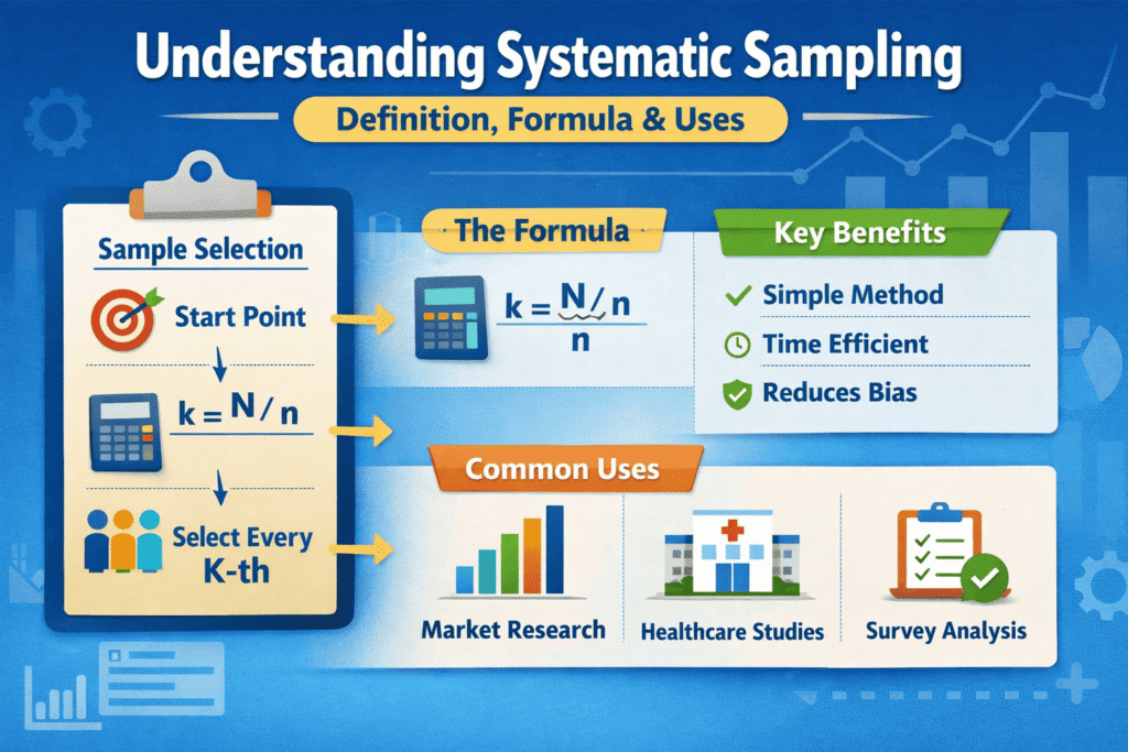 Infographic showing systematic sampling methods and techniques