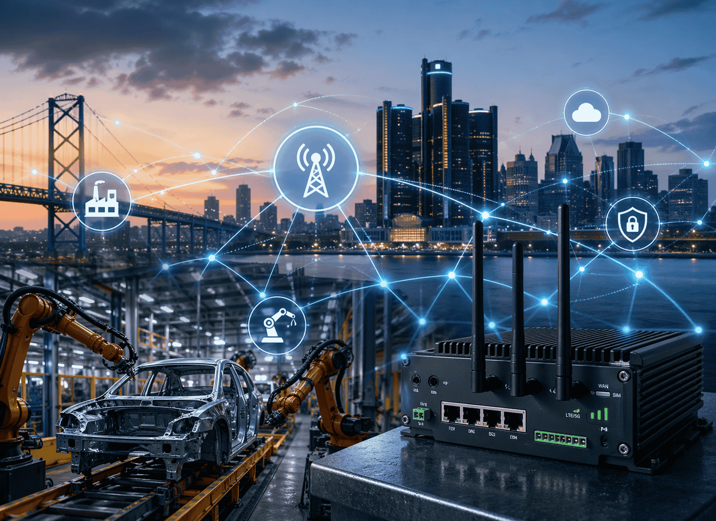 Image showing Detroit’s Industrial Edge Cellular SD-WAN