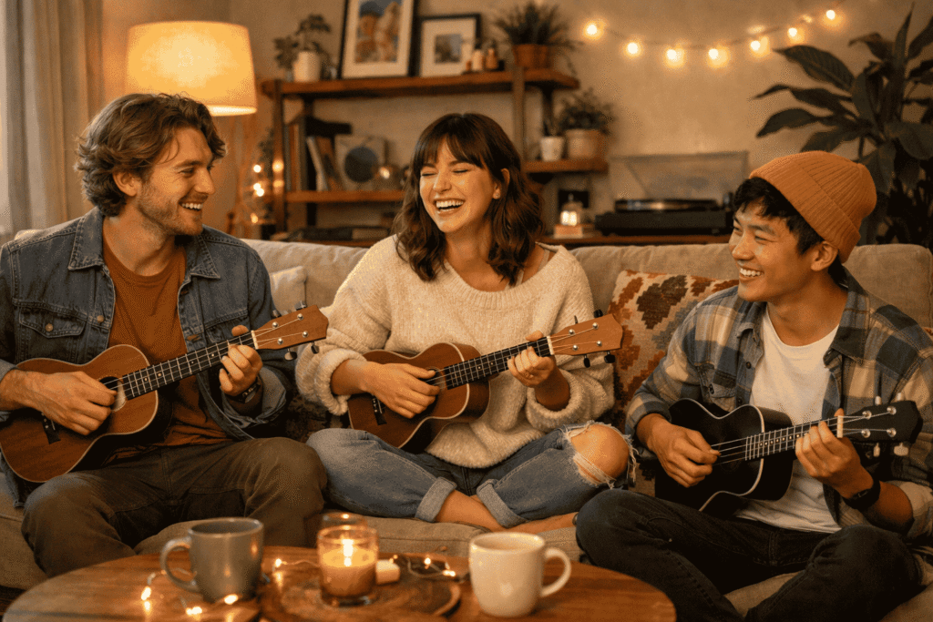 People Playing Ukulele In Today's Modern Era