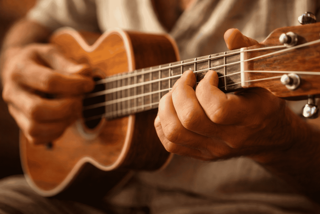 Man playing Ukulele
