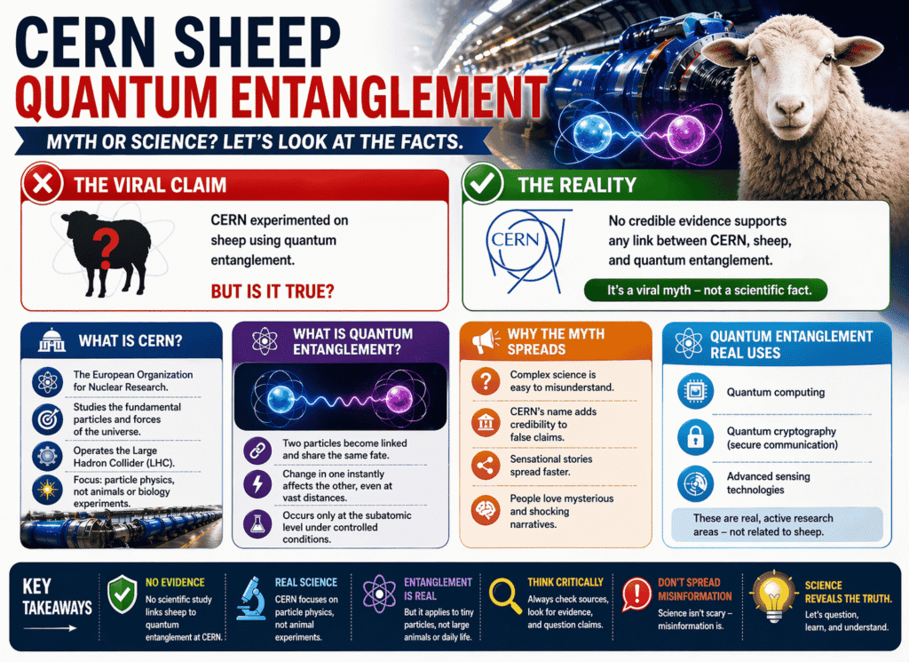 CERN sheep quantum entanglement Infographic Image