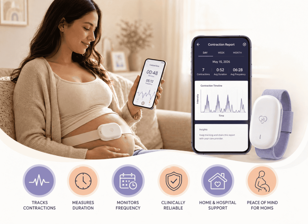 contraction monitor infographic image showing how to read a contraction monitor easily