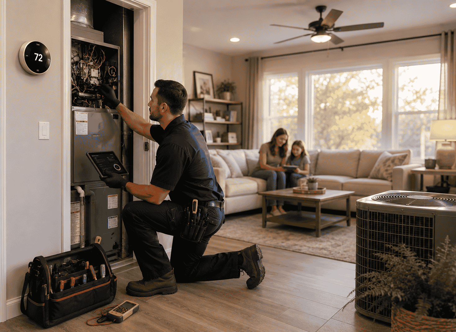 An HVAC contractor is improving temperature control in homes with long occupied afternoons