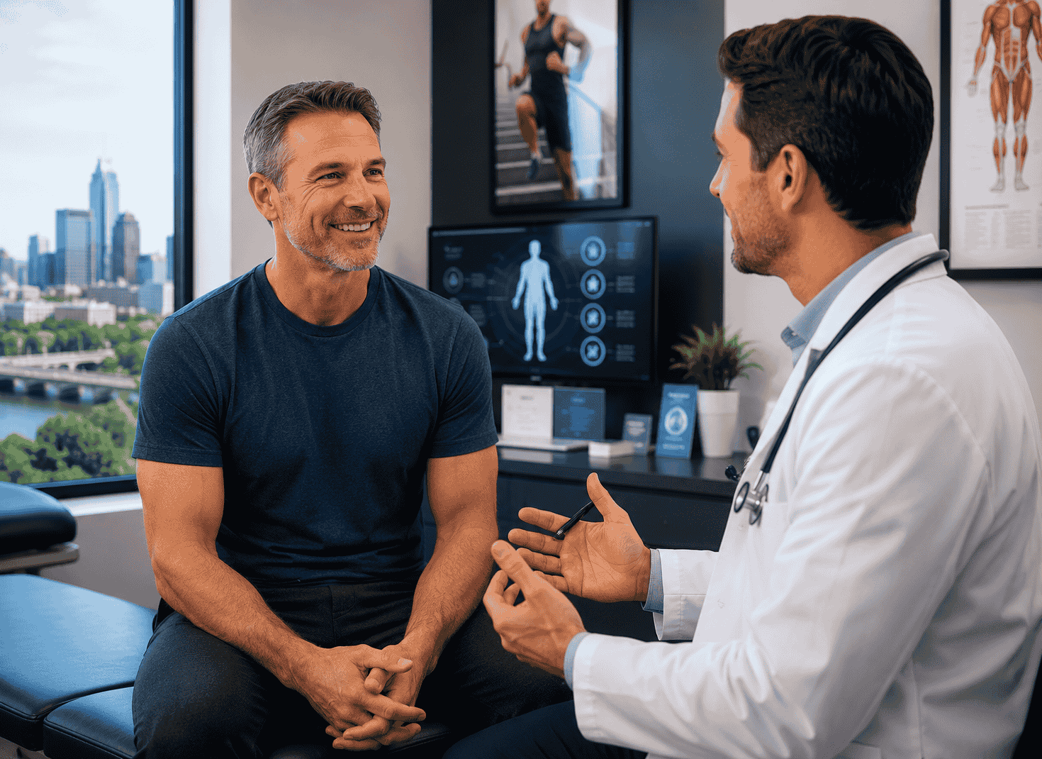 A man is consulting with his doctor