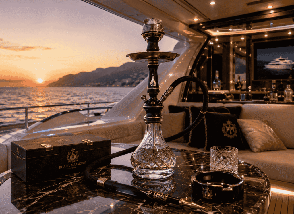 Shisha in a luxury yacht