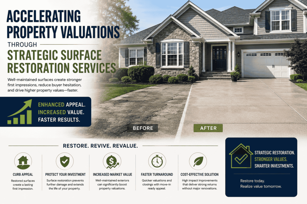 Accelerating Property Valuations Through Strategic Surface Restoration Services