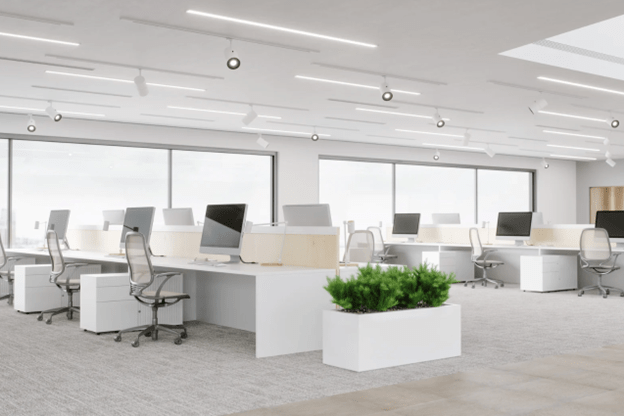 A clean and well-organized office