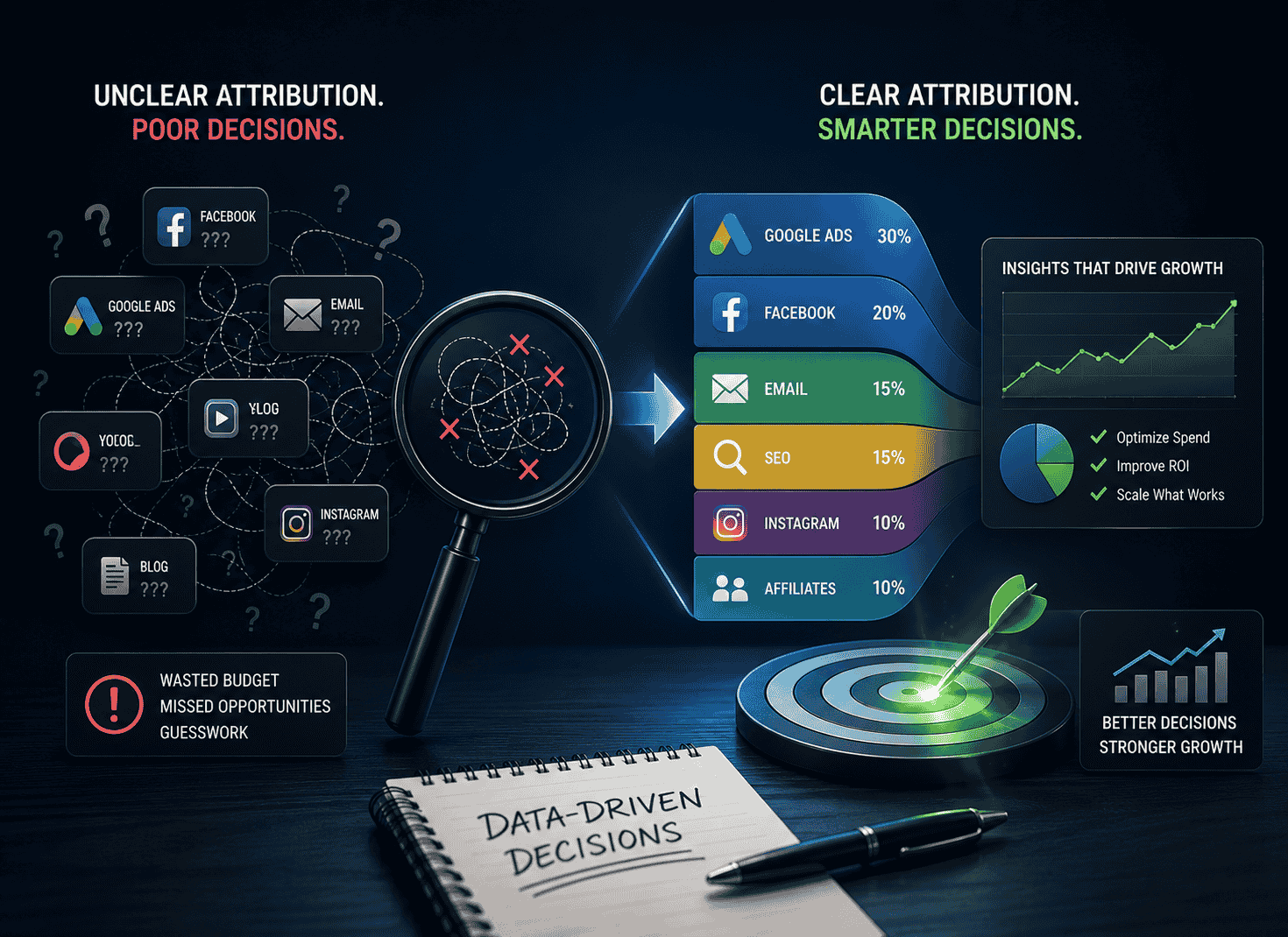 Marketing attribution infographic image