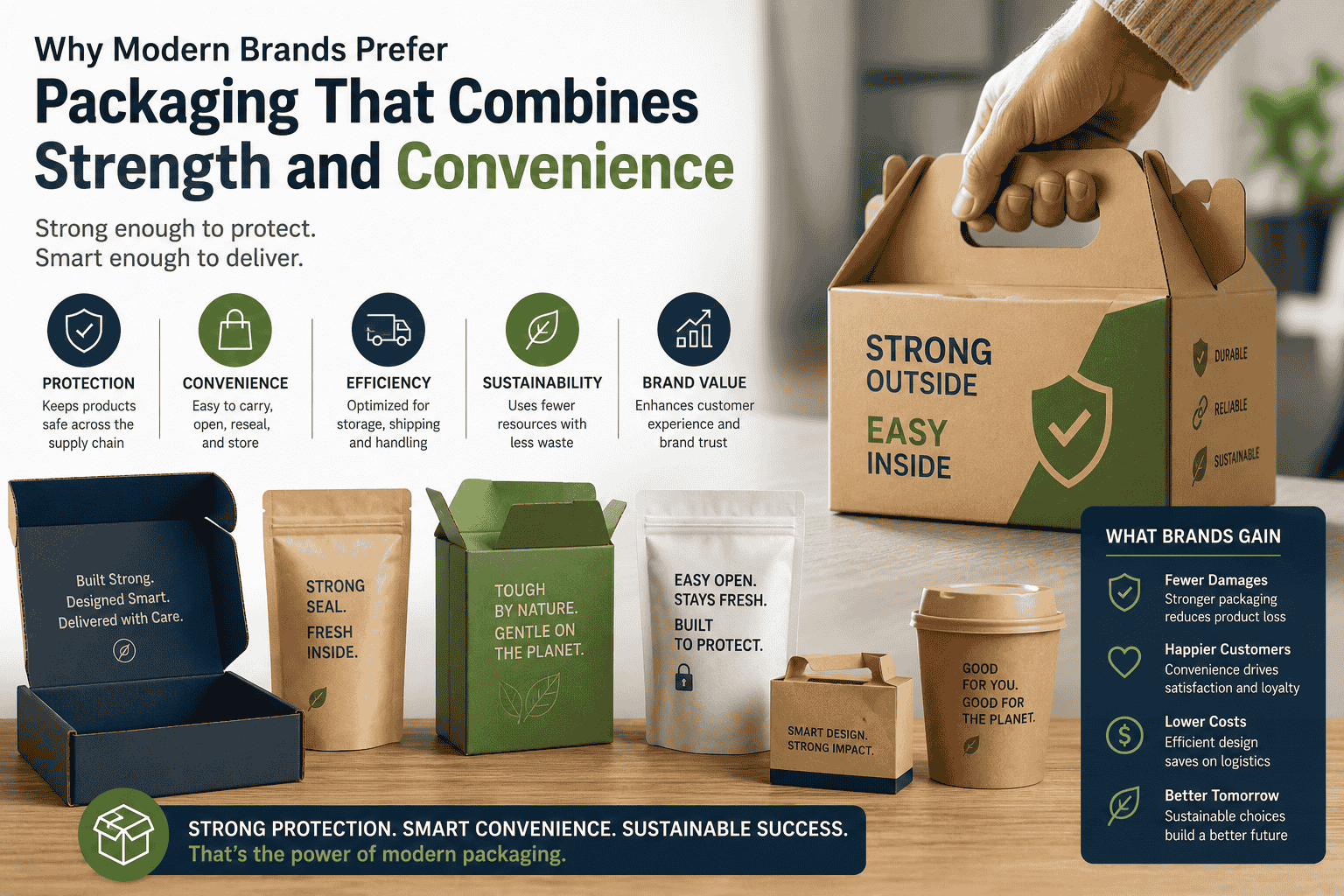 Modern brands packaging infographic