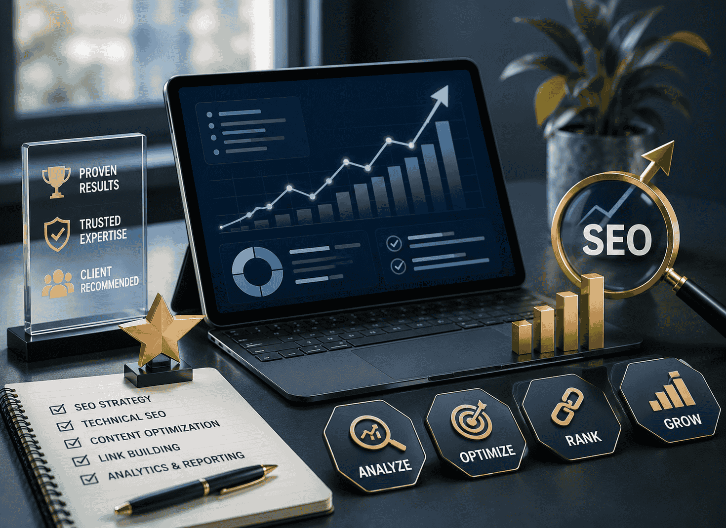 SEO growth graphics