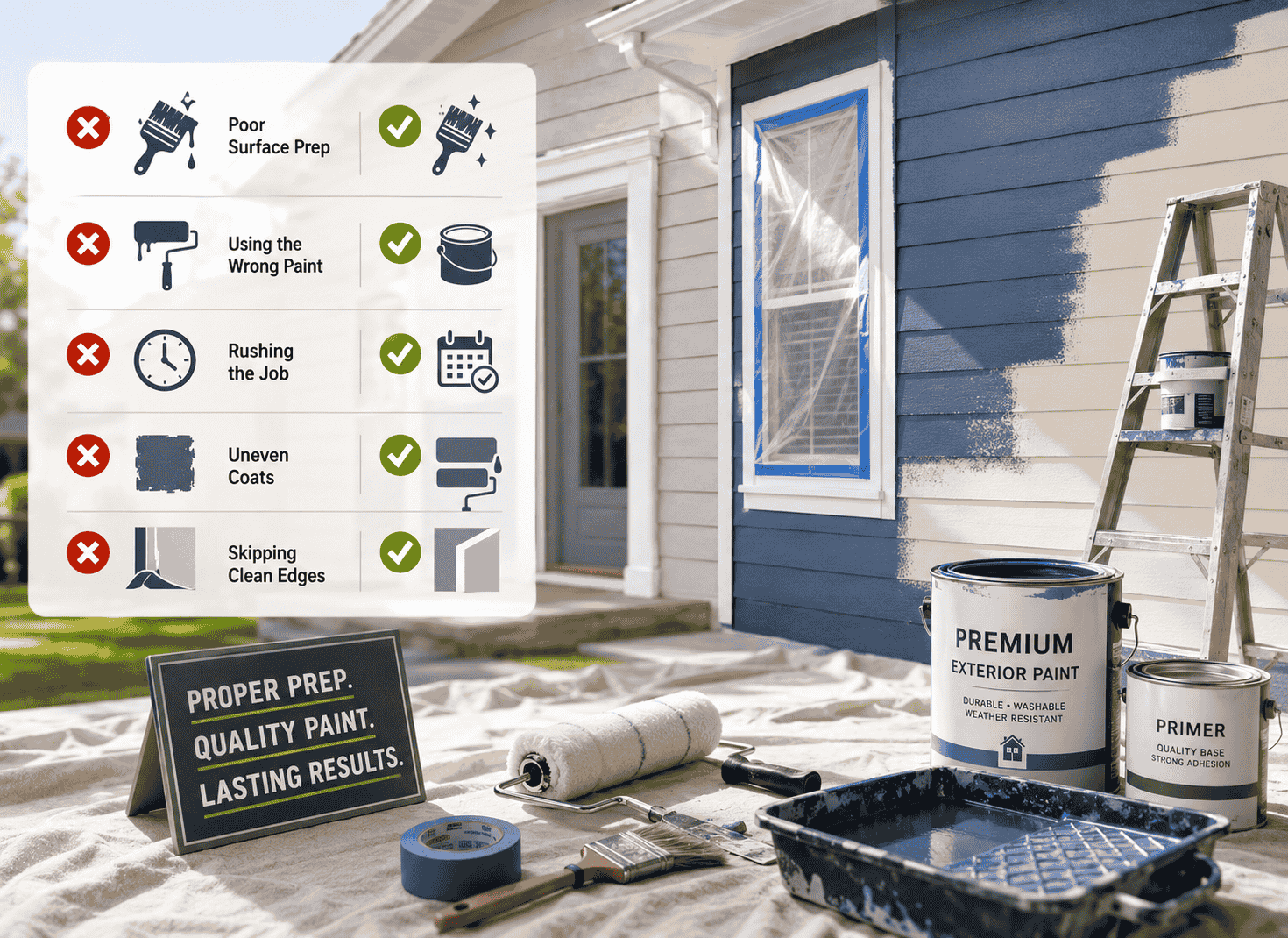 5 common house painting mistakes infographic