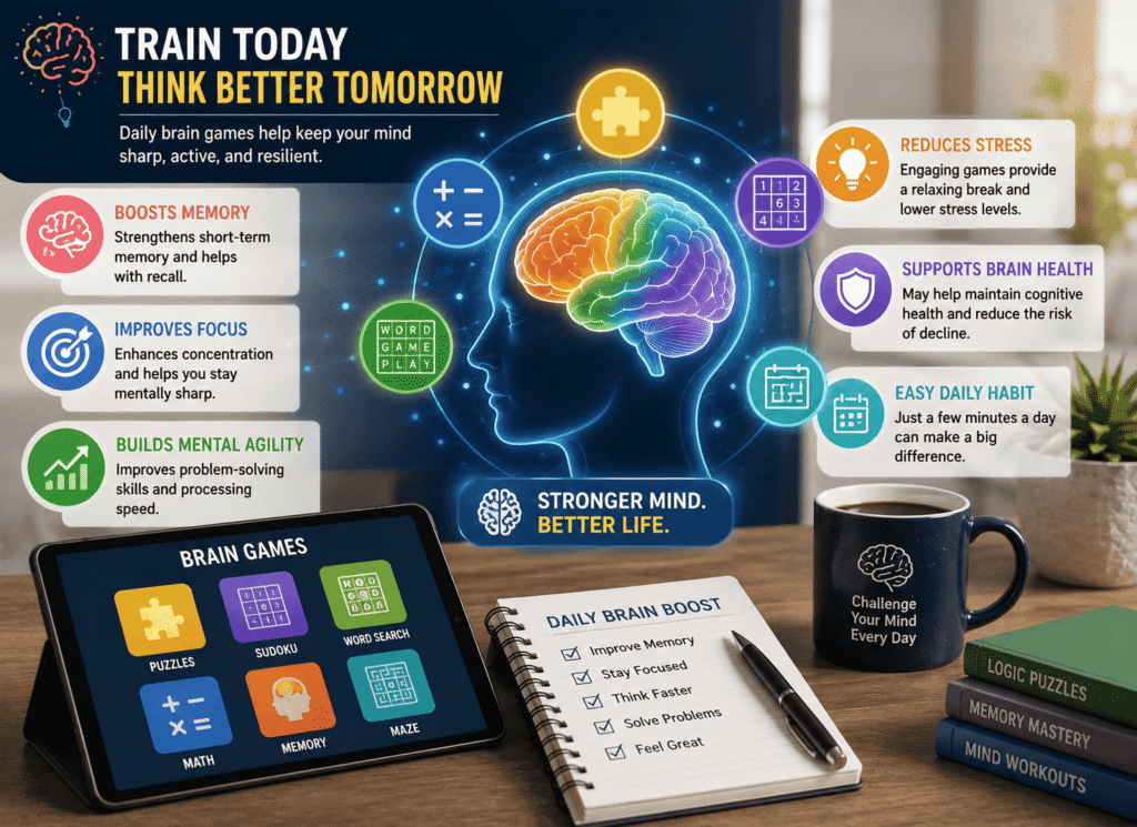 Daily brain games infographic image