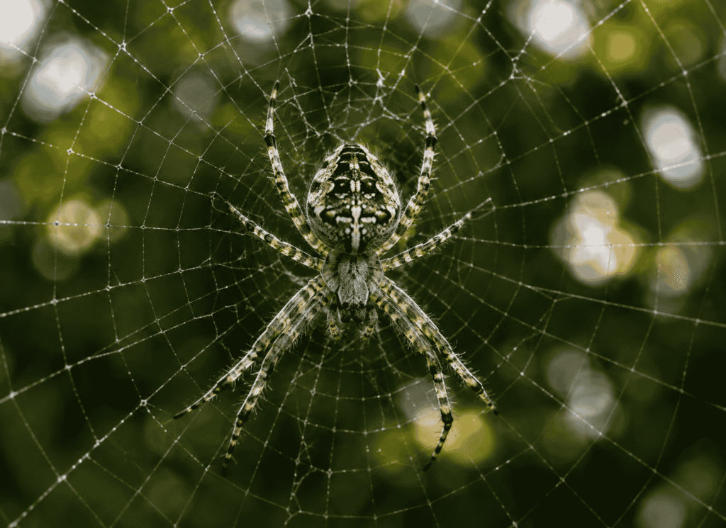 A spider on it's web