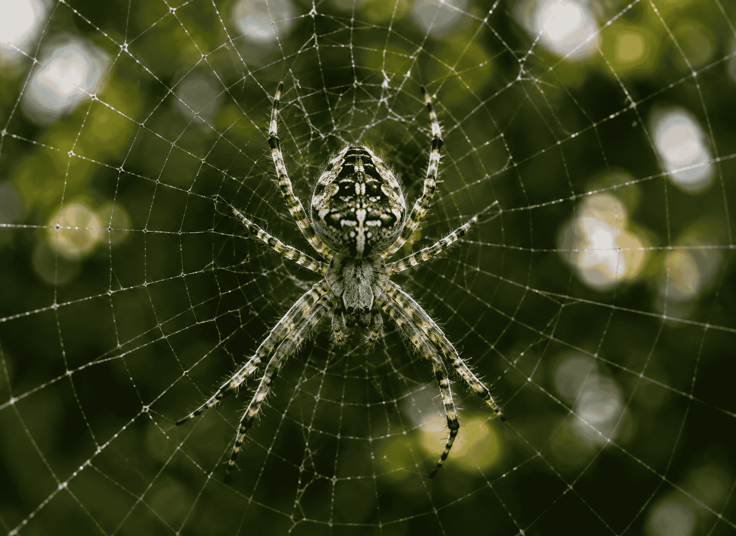 A spider on it's web