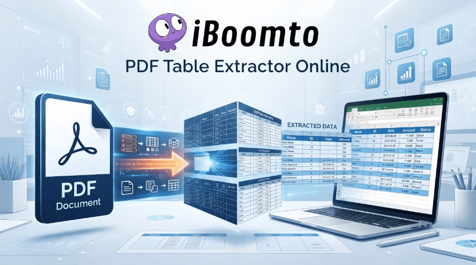 iBoomto PDF table extractor infographic