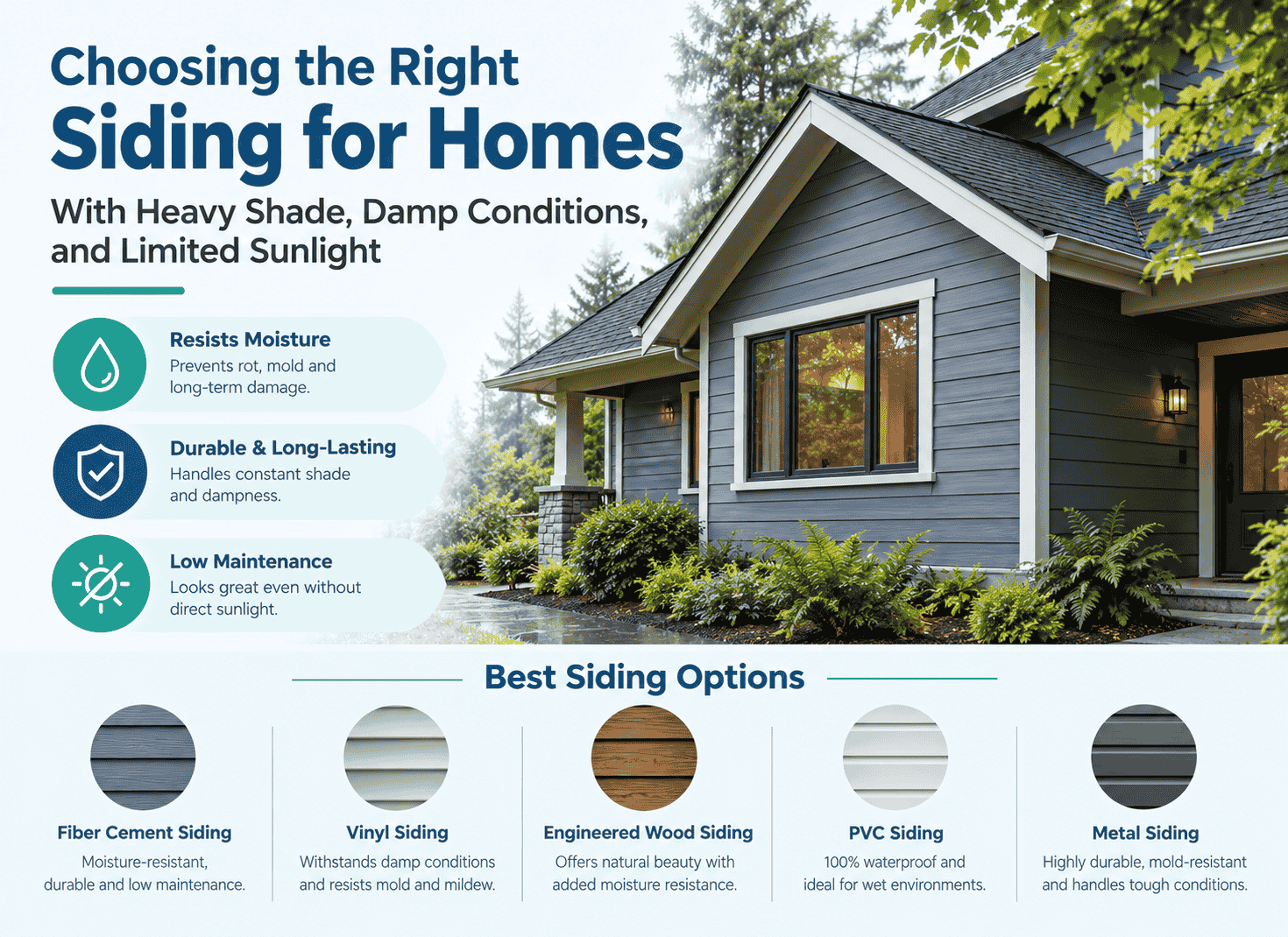 Choosing the Right Siding for Homes infographic